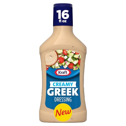 Kraft Creamy Greek Dressing, 16 fl oz Bottle, for Salads
