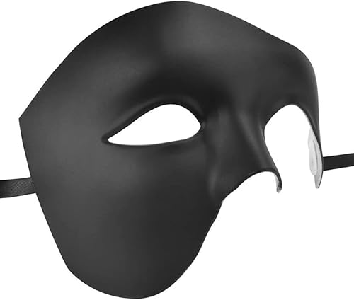 Miniatura 6 de Máscara de Halloween para hombre, disfraz de fantasma de la ópera, máscara de media cara para pareja