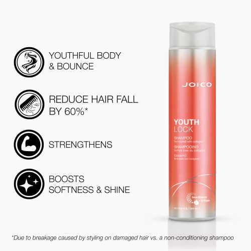 Youthlock Shampoo Formulated With Collagen | Youthful Body & Bounce | Reduce Breakage & Frizz | Soften & Detangle Hair | Boost Shine | Sulfate Free | With Arginine | 10.1 Fl Oz #TOP2