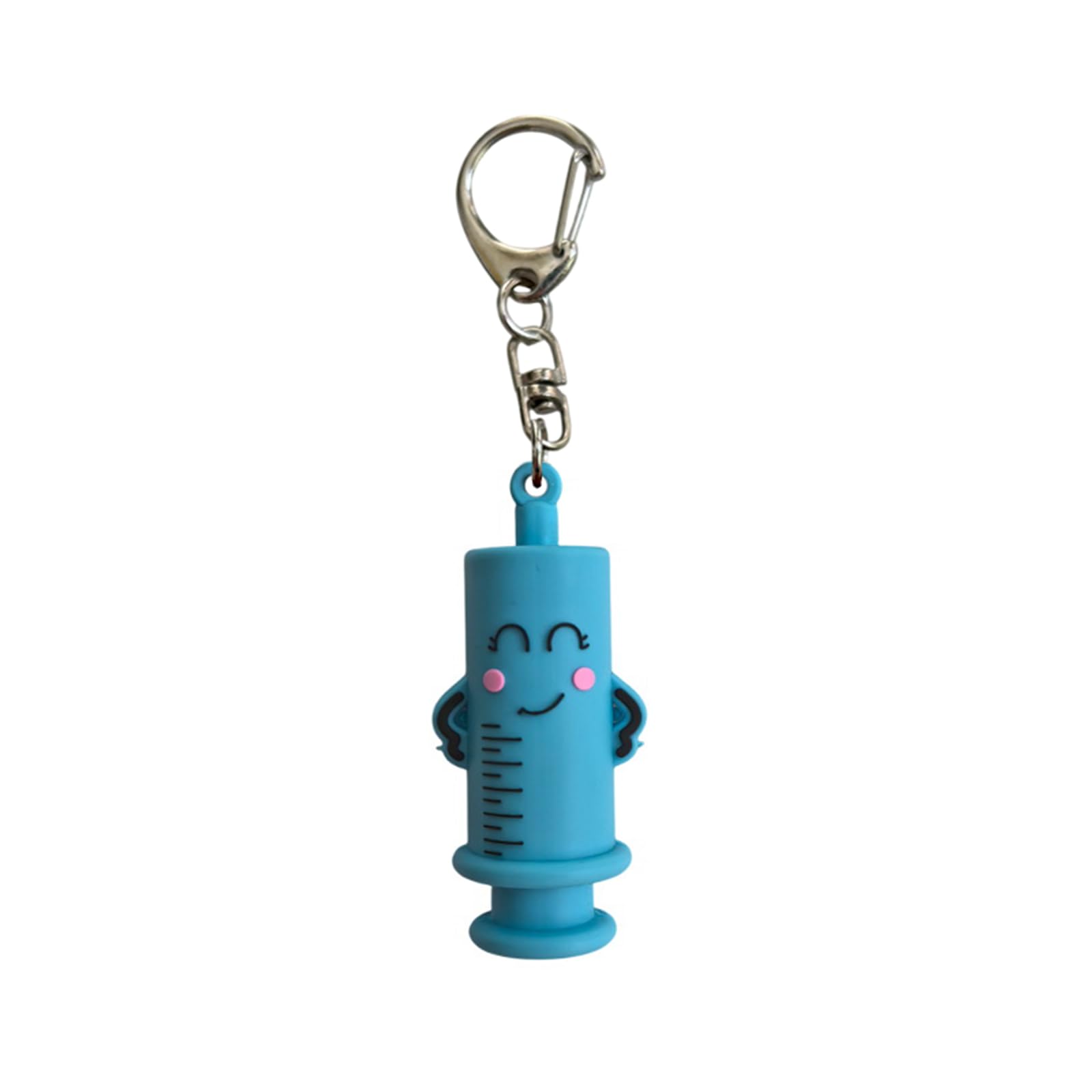 KRJGOERG Ampoule Bottle Opener Keychain, Syringe-Shaped Rubber Cutter, Medication Vial Breaker Tool for Home, Nurses, Doctors