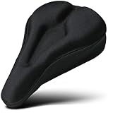 RIXOW Bike Seat Cushion - Padded Bike Seat Cover for Women Men Outdoor & Indoor Cycling, Ultra-Comfortable Memory Foam Mountain Bike Cushion, Universal Fit Road, Stationary Bicycle Seat