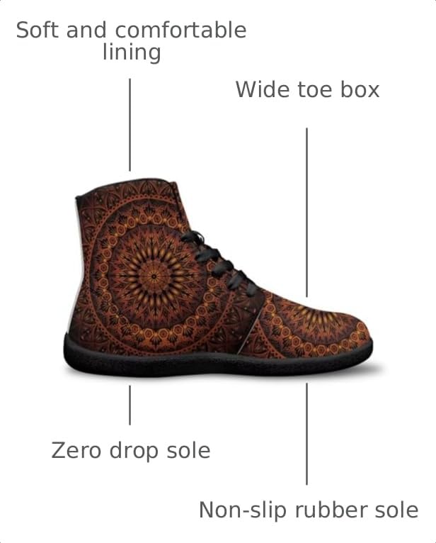 Image of Binienty Zero Drop Sole Barefoot Men's Women's PU Leather Flat Minimalist Barefoot Sneakers Athletic Shoes Waterproof