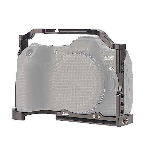 EOS R8 Cage, Hersmay Aluminium Camera Cage for Canon EOS R8 Mirrorless Cameras