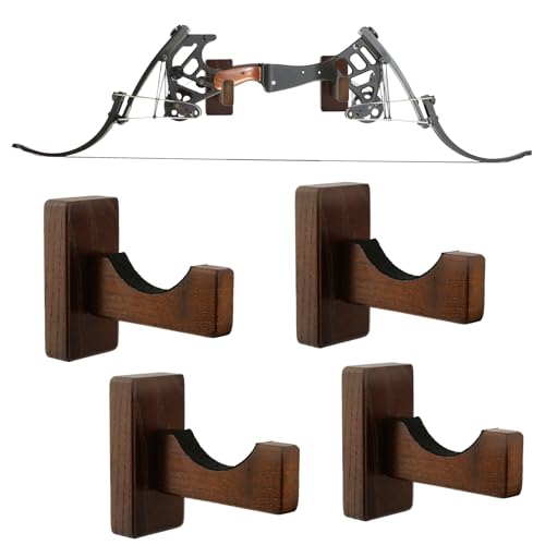 Hokoad 4 Pack Wood Bow Rack