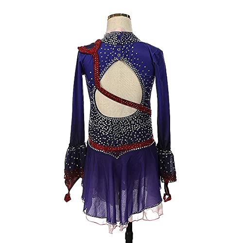 Vestido de patinação com boneco no gelo para meninas estilo japonês competição dança de salão compet
