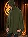 COOFANDY Unisex Casual Hooded Poncho Cape Cloak Fashion Coat Hoodie Pullover with Pocket Army Green