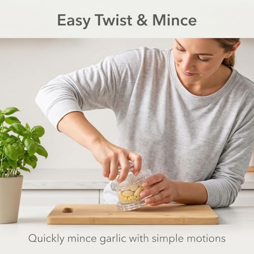 image for Generic Transparent Manual Garlic Twist, Multi-Functional Mincer & Gri