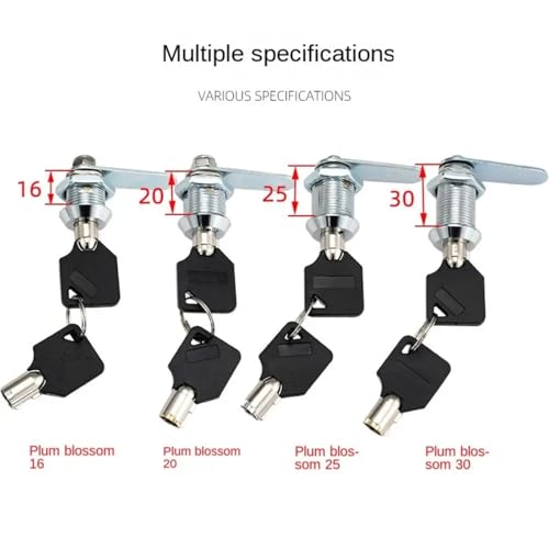 Serrure mécanique à languette fleur de prunier 30mm pour coffret de dépôt - 6