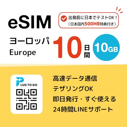 �y���[���b�p eSIM�z �����f�[�^�ʐM �������s�\ 5G/4G LTE �f�[�^��p ���[���b�p44�����Ή� ���[���b�p sim �C�M���X �h�C�c �t�����X �C�^���A �X�y�C�� �I����(10���ԁE10GB)