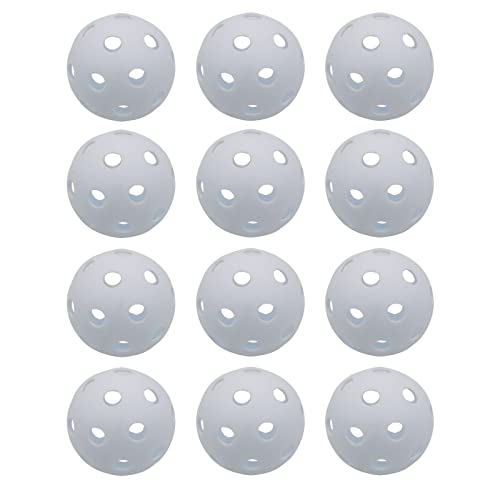 Avesfer 12 Pack Plastic Baseballs Practice Baseballs With Mesh Bag [Anti-Crack] Soft Training Baseball Balls Hitting Batting Indoor Outdoor Lightweight Hollow For Team Drills Coaching 9 Inch White #TOP7