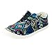 Scarpe da ginnastica da donna, per l'autunno, con motivo leopardato, in tela, piatte, da donna, estive, alte, Blu, 40 EU