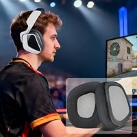 SOULWIT Mesh-Gewebe Ersatz Ohrpolster für Corsair Void/Void v2/Void Pro/Void Elite/Surround kabelgebundene und kabellose RGB-USB-Gaming-Headsets, Ersatzpolster mit geräuschisolierendem Schaumstoff – Ansicht 5