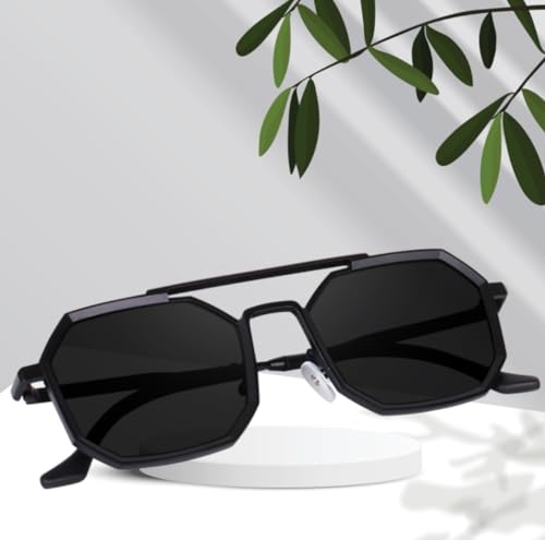 Image of IFLASH Vintage UV Protection Retro Square Metal Body Sunglasses For Men & Women