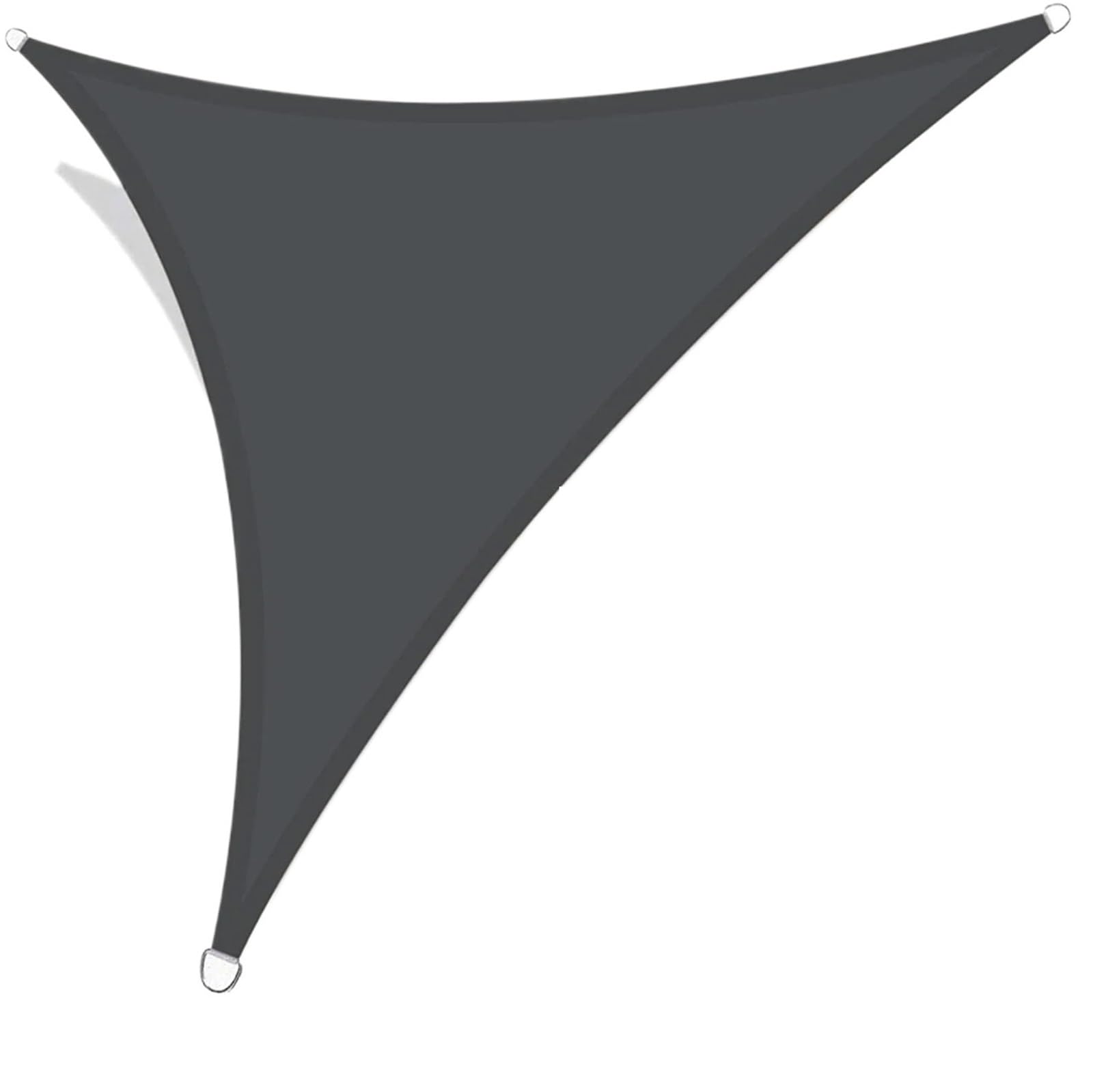 Lot de 2 pare-soleil triangulaires Sa – Auvent d'extérieur résistant aux intempéries avec cordes de fixation pour camping et voyage – Respirant, protection UV, gris foncé, 360 x 360 x 360 cm