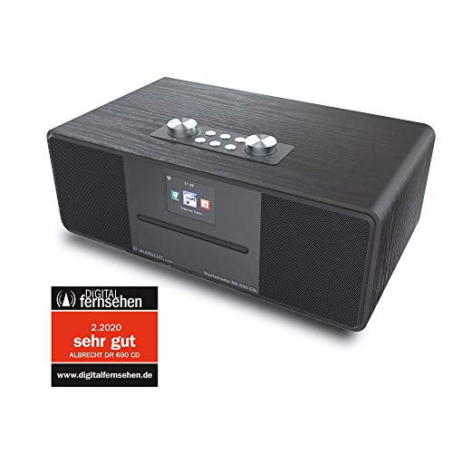 Albrecht DR 690 CD Hybridradio, 27690, Internet/Digital (DAB+)/UKW Radio mit CD Player inkl. Bluetooth