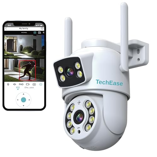 Image of TechEase CCTV Camera for Home Office (Dual Lens)