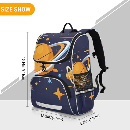 Mochila para portátil escolar con diseño de baloncesto espacial 3