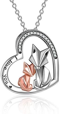 YAFEINI Fox/Frog/Panda/Horse/Pig/Elephant Necklace Sterling Silver Cute Origami Animal Pendant Gifts for Women Jewelry