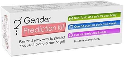Baby Gender Prediction Test Kit - Early Pregnancy Prenatal Sex Test - Predict if Your Baby is a boy or Girl in Less Than a Minute from The Comfort of Your Home. Super Fun Gift for Reveal Party.