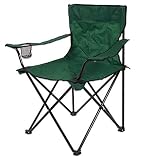 H HANSEL HOME Silla Camping Plegable Silla Playa de Acero con Posavasos para Interior o Exterior 50 x 50 x 80 CM - Color...