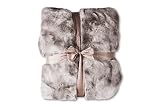 jilda-tex Wohn- Kuscheldecke Felloptik Rabbit Deluxe 750 GSM 150x200 cm Kunst-Felldecke (Nerzfell)