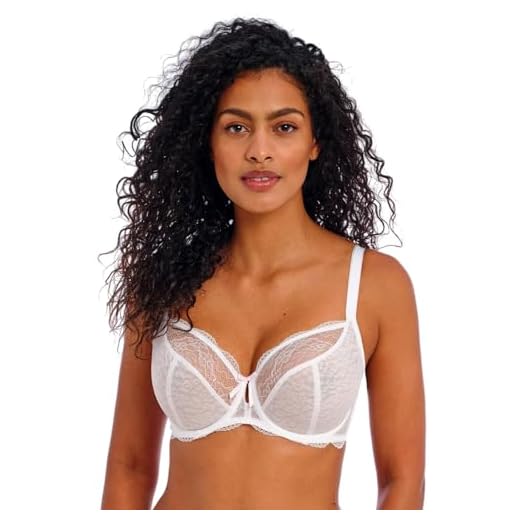 Freya Damen Fancies Underwire Plunge Bra BH, Weiß, 60D