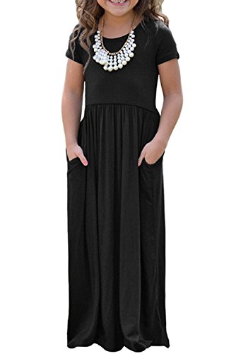 KIDVOVOU Girls Cute Printed Tank Dress Sleeveless Summer Casual Swing Midi Dress Beach Sundress 3-16 Years