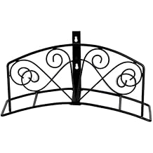 Gardenised Metal Wall-Mount Elegant Scrollwork Hose Holder Heavy-Duty Outdoor Hanger and Water Hose Organizer with Sturdy Reel Hooks & Screws for Yard Lawn Garden Patio Landscaping and Home Use