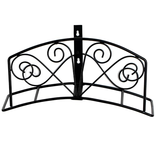 Gardenised Metal Wall-Mount Elegant Scrollwork Hose Holder Heavy-Duty Outdoor Hanger and Water Hose Organizer with Sturdy Reel Hooks & Screws for Yard Lawn Garden Patio Landscaping and Home Use
