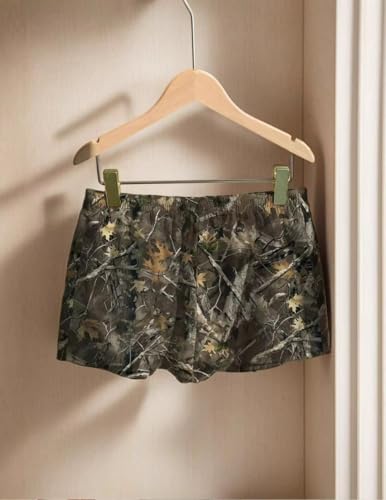 BRLETNNR Camo Shorts Women Comfy Womens Sweat Shorts with Maple Leaf Print Soft Stretchy Athletic Sportswear with Pockets XXL