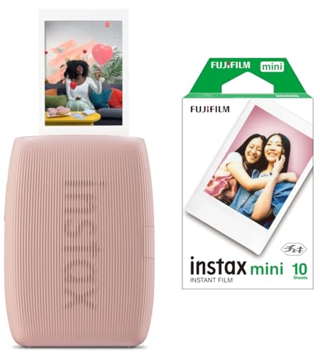 富士フイルム(FUJIFILM) クリスマスプレゼント お年玉ギフト チェキ スマホプリンター instax mini Link3 ローズピンク INS MINI LINK3 R pink & インスタントカメラ チェキ用フィルム 10枚入 INSTAX MINI JP 1