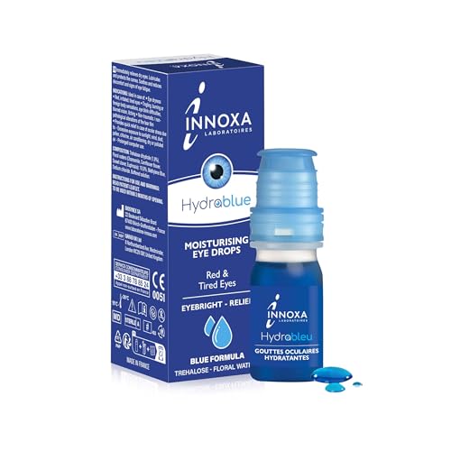 INNOXA Laboratoires - Blue Formula Moisturizing Eye Drops Whitens the Whites of the Eyes Hydrates Red and Tired Eyes Original Formula Made in France Preservative-Free 10 ml