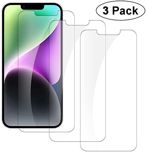 iCatchy Screen Protector Compatible with iPhone 14 6.1-Inch Phone High Transparency Tempered Glass Protection Film - 3 Pack
