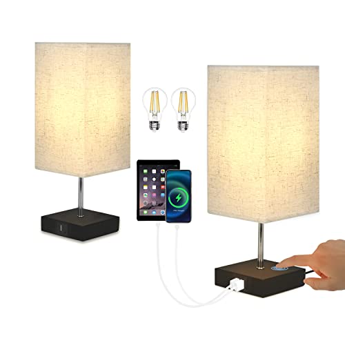 ZMH 2er Set Tischlampe Wohnzimmer Touch Dimmbar