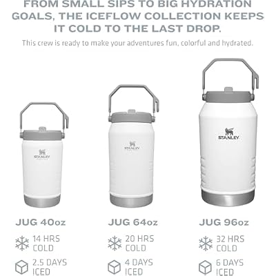إبريق ستانلي IceFlow 2.0 Flip Straw بمقبض 64 أونصة | تويست على الغطاء وقش الوجه | مانعة للتسرب للسفر والرياضة | الفولاذ المقاوم للصدأ المعزول | خالي من مادة BPA | روز كوارتز