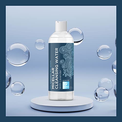 Gentle Micellar Cleansing Water With Lavender - Micellar Water Makeup Remover Liquid Lash Cleanser And Pore Cleanser For All Skin Types - Alcohol Free Hydrating Toner For Face Care 2 Pack Set #TOP5