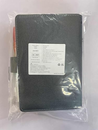 AKONEGE Ringbuch A6 PU-Leder nachfüllbares Notizbuch mit 135 Blatt 6 Löcher A6-Nachfüllpapier, Bindertaschen, Trennblätter, Haftmarkern, Planer-Organizer für Reisen, Arbeit, Schule - Schwarzglitter