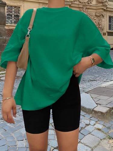 Image of Trendy Queen Womens Oversized T-Shirts Short Sleeves Workout Tops | Casual Summer Gym Tees Plus Size Fashion Clothes 2026