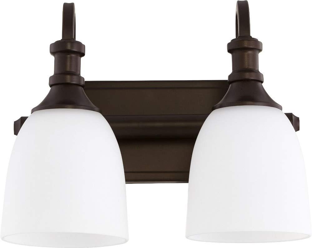 Quorum 5011-2-86 Transitional Two Light Vanity from Richmond Collection in Bronze/Dark Finish,