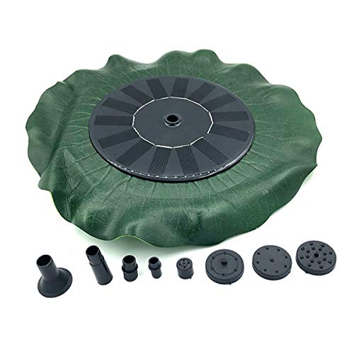 WXQHYD Simulation Lotus Leaf Water Pump Solar Fountain Small Water Sprayer Comes With 4 Nozzles Pond Garden Bird Bath Decoration solar fountain