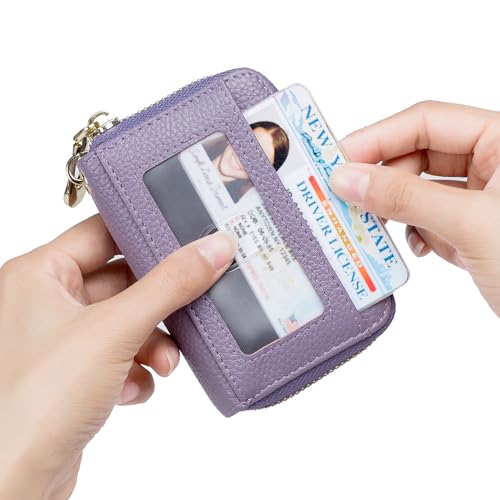 Image of imeetu Rfid Credit Card Holder,Genuine Leather Businese Card Case,Rfid Blocking Wallet for Women & Men