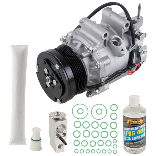 AC Compressor & A/C Kit For Honda Civic 1.8L Coupe 2006 2007 2008 2009 2010 2011 w/ 3-Pin Connector - BuyAutoParts 60-81188RK NEW