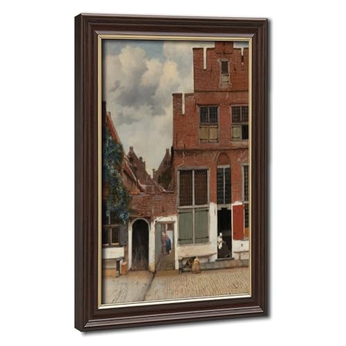 Affiche sur toile Het Straatje de Vermeer avec cadre 20x30 cm
