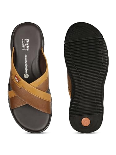 Image of Bata Comfit MARCO MULE Mens Casual Mule Slipper In TAN