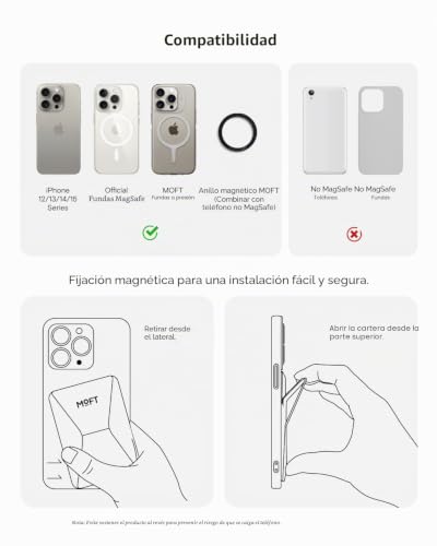 Cartera Magnética con 3 Modos de Visualización para Evitar Caídas de iPhone 6