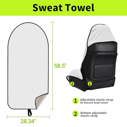 Image of Leader Accessories Waterproof Car Towel One Front Seat Cover White Machine Washable for Athletes Running Swimming Boxing Workout Outdoor Sports | Universal Non-Slip, Fits Car Truck SUV, Machine Washable, For Dog & Kid, Pets, Yoga, Gym, Beach, Swimming, Outdoor Sports