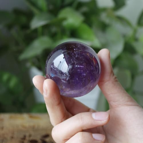Sphère améthyste 40mm de qualité supérieure avec support de collection