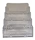 Exacompta 71158D Visitenkartenhalter Exacyrl aus robustem Acryl 4 Stufen gefertigt aus einem Guss kristall ideal für Schreibtisch und Büro Verkaufsbüro Visitenkarte Ständer