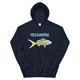 Atlantic Ocean Yellowtail Snapper Fish Graphic Felpa con cappuccio | Pullover per amanti delle auto Navy