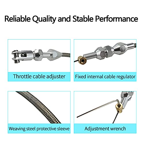 36" Ls Throttle Cable Fits For Chevrolet/Chevy Ls1 1997-2007 Ls1 Engine 4.8L 5.3L 5.7L 6.0L Ls Swap Fuel Line Kit Braided Throttle Cable Carburetor Accelerator Cable #TOP2